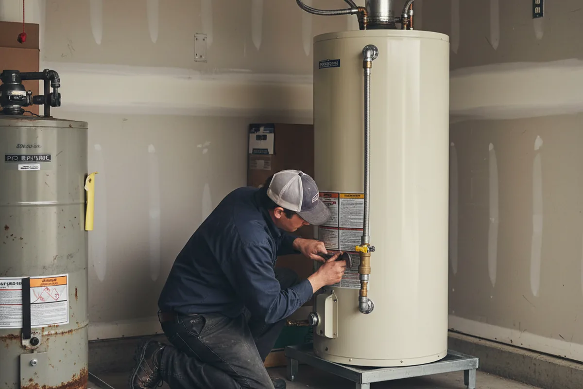 Water heater and shutoff valve replacement in Wilmore